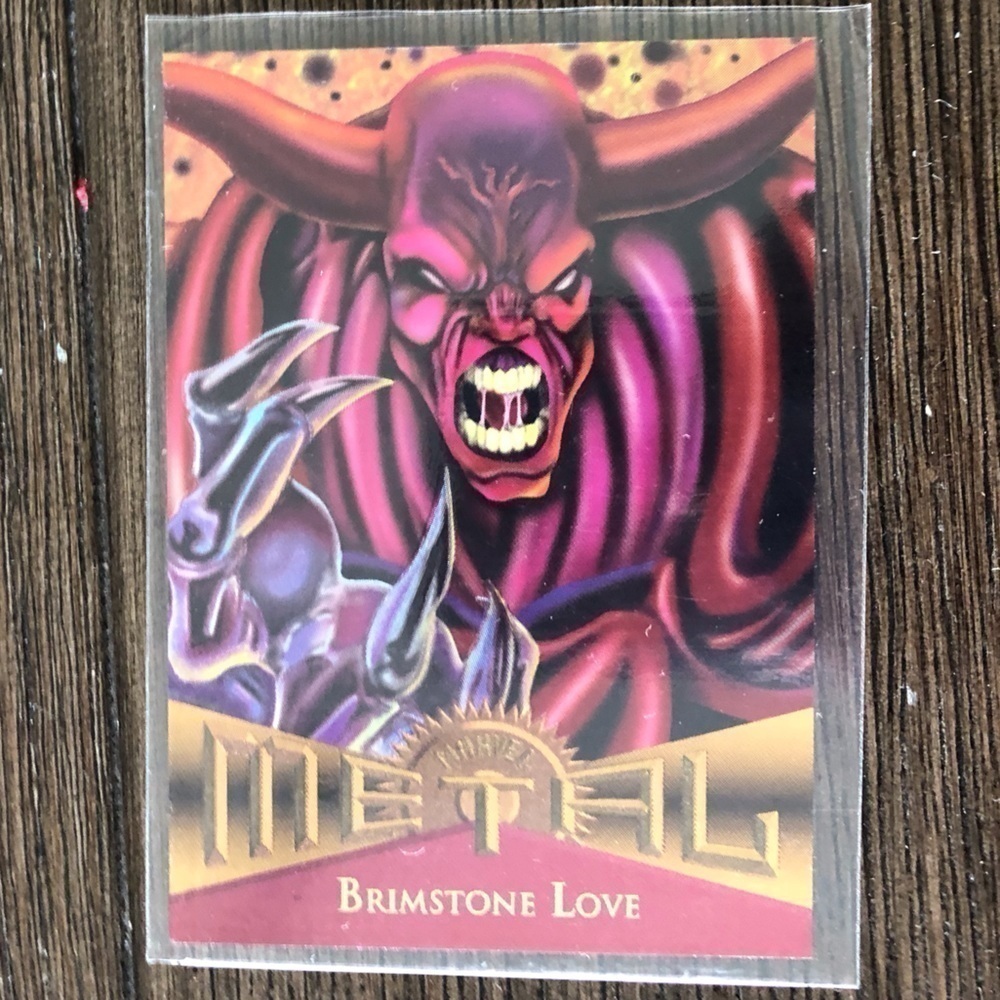 1995 Marvel Metal trading card: Brimstone Love #44